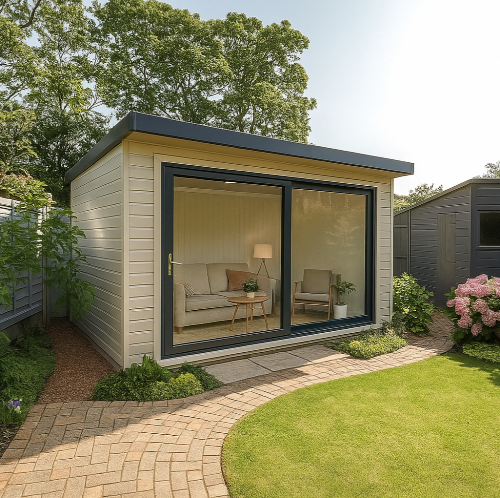 Painted garden studio Telford